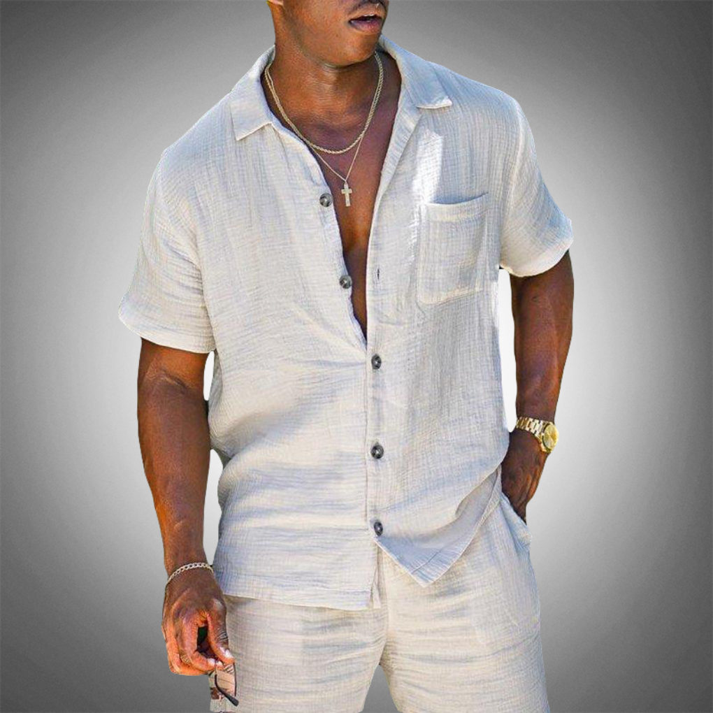 Wearclo | Men's Linen Beach Set