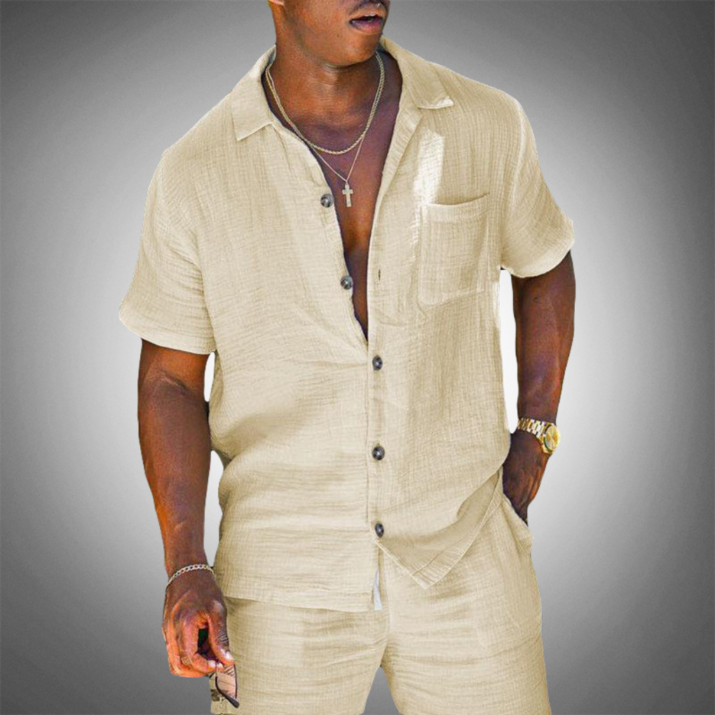 Wearclo | Men's Linen Beach Set