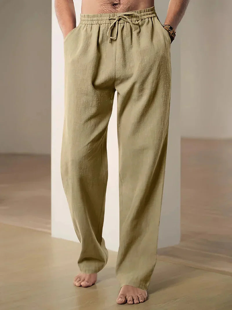 Wearclo | Men's Linen Drawstring Pants