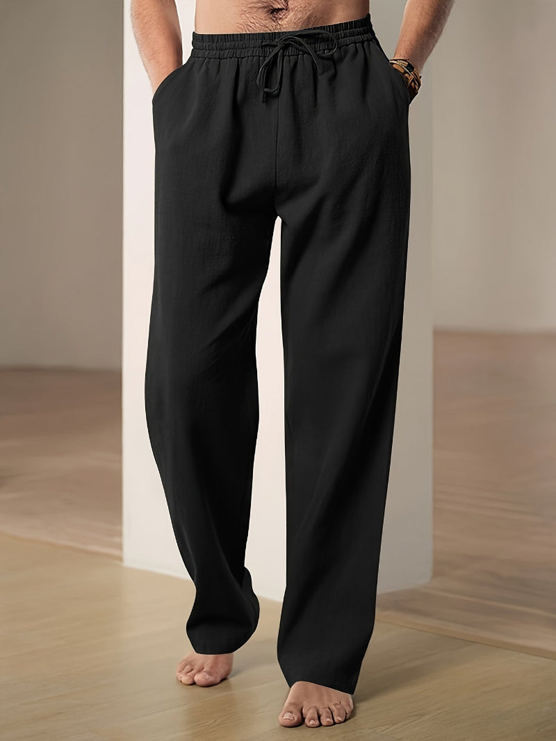 Wearclo | Men's Linen Drawstring Pants