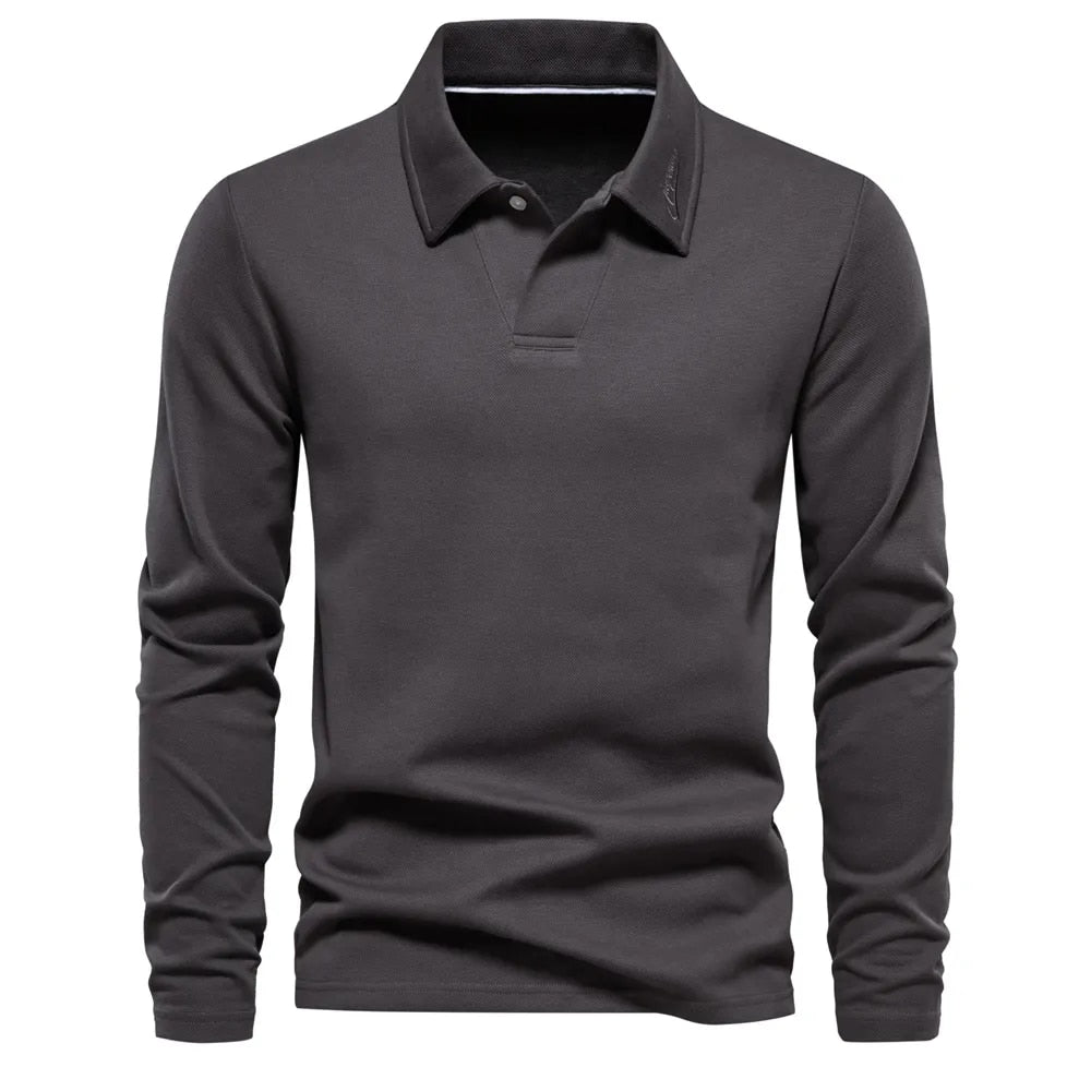 Wearclo | Men's Long Sleeve Polo Shirt