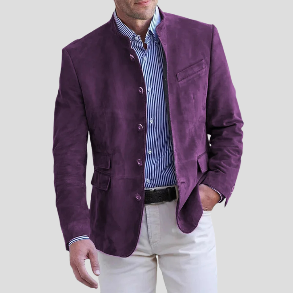 Wearclo | Men's Mandarin Collar Blazer