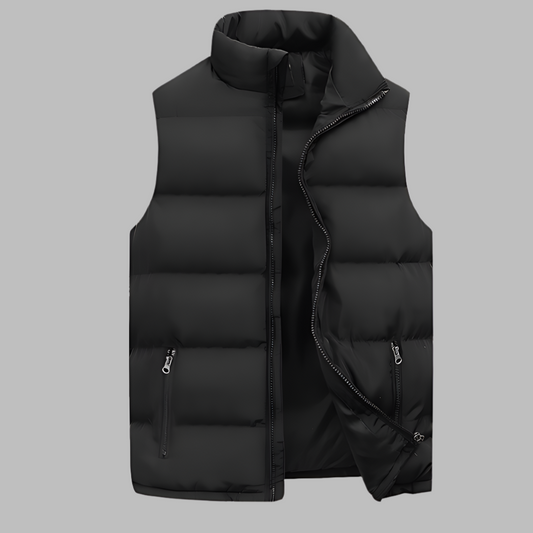 Wearclo | Men's Padded Vest with Stand Collar