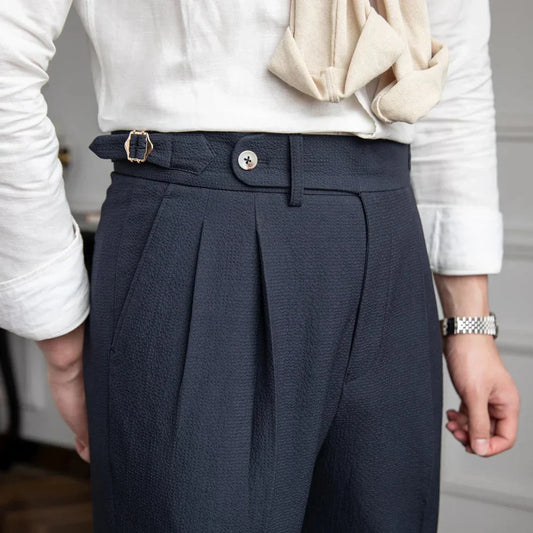 Wearclo | Men's Pleated Dress Trousers