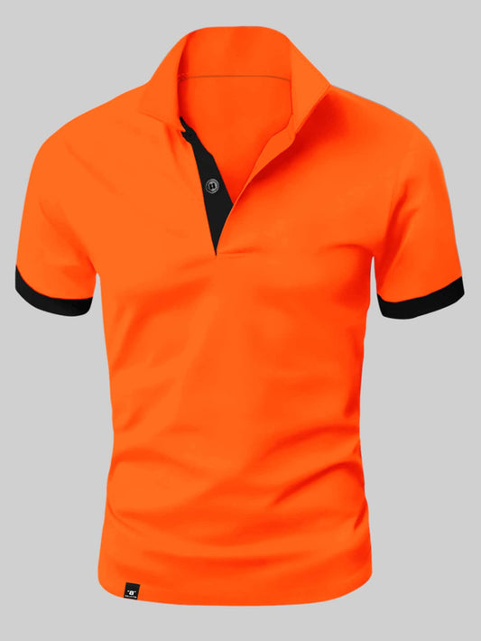 Wearclo | Men's Polo Shirt with Button Placket