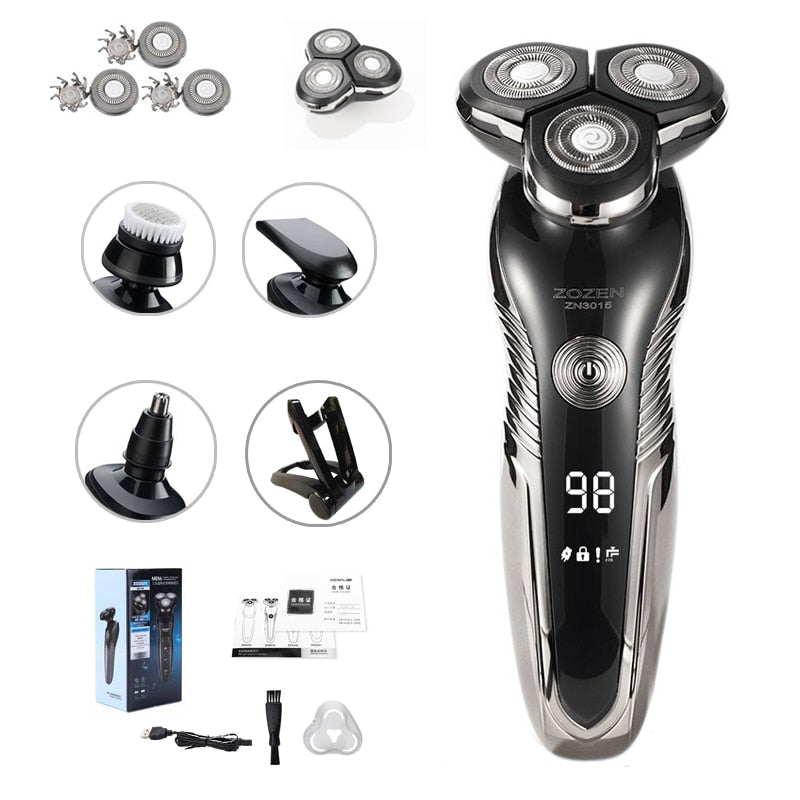 Wearclo | Men's Rechargeable Rotary Shaver for Wet & Dry Use