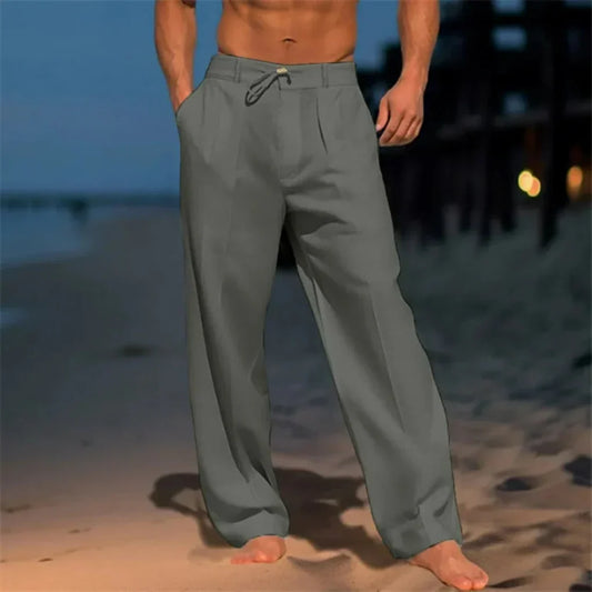 Wearclo | Men's Relaxed Fit Pleated Trousers