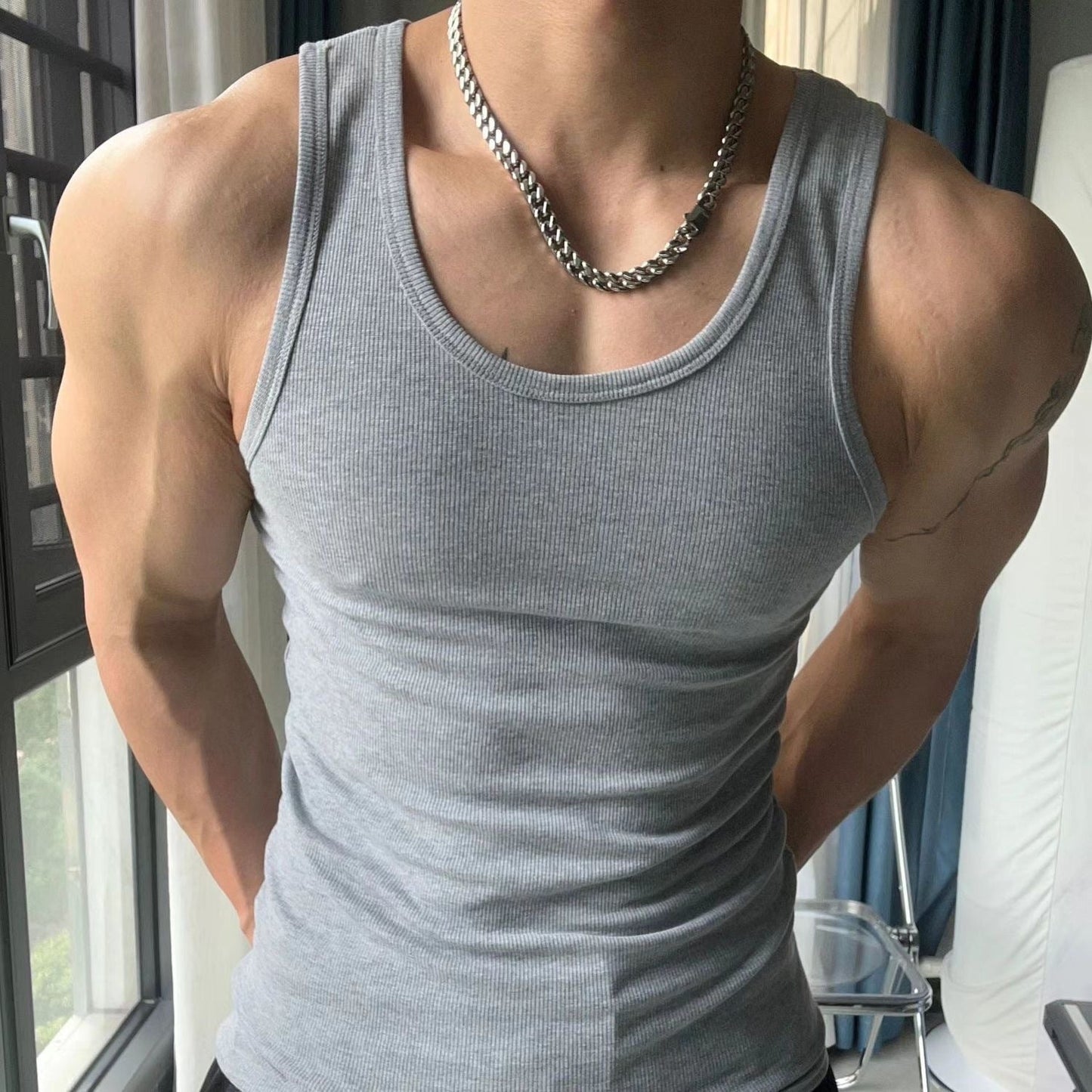 Wearclo | Men's Ribbed Tank Top