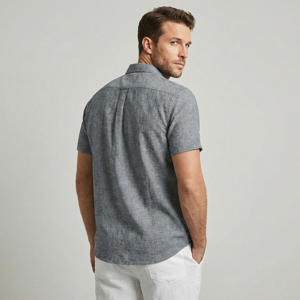 Wearclo | Men's Short Sleeve Button-Up Shirt