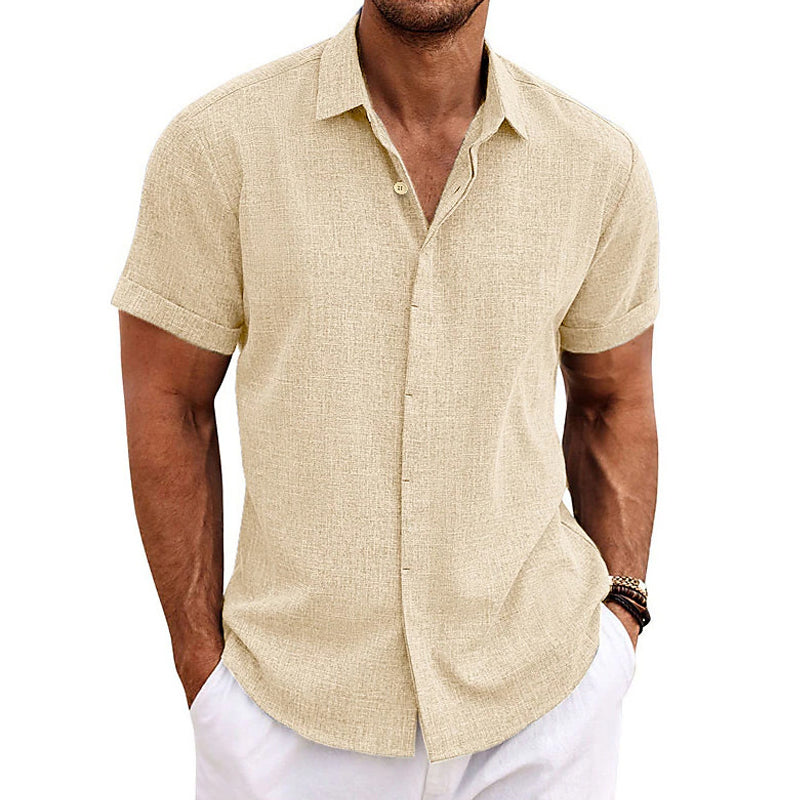 Wearclo | Men's Short Sleeve Button-Up Shirt