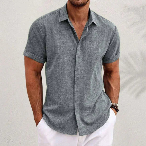 Wearclo | Men's Short Sleeve Button-Up Shirt