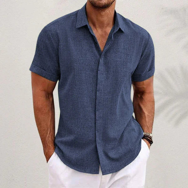 Wearclo | Men's Short Sleeve Button-Up Shirt
