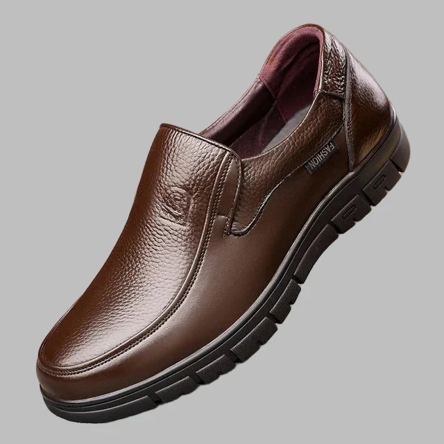 Wearclo | Men's Slip-On Loafers with Perforated Detail