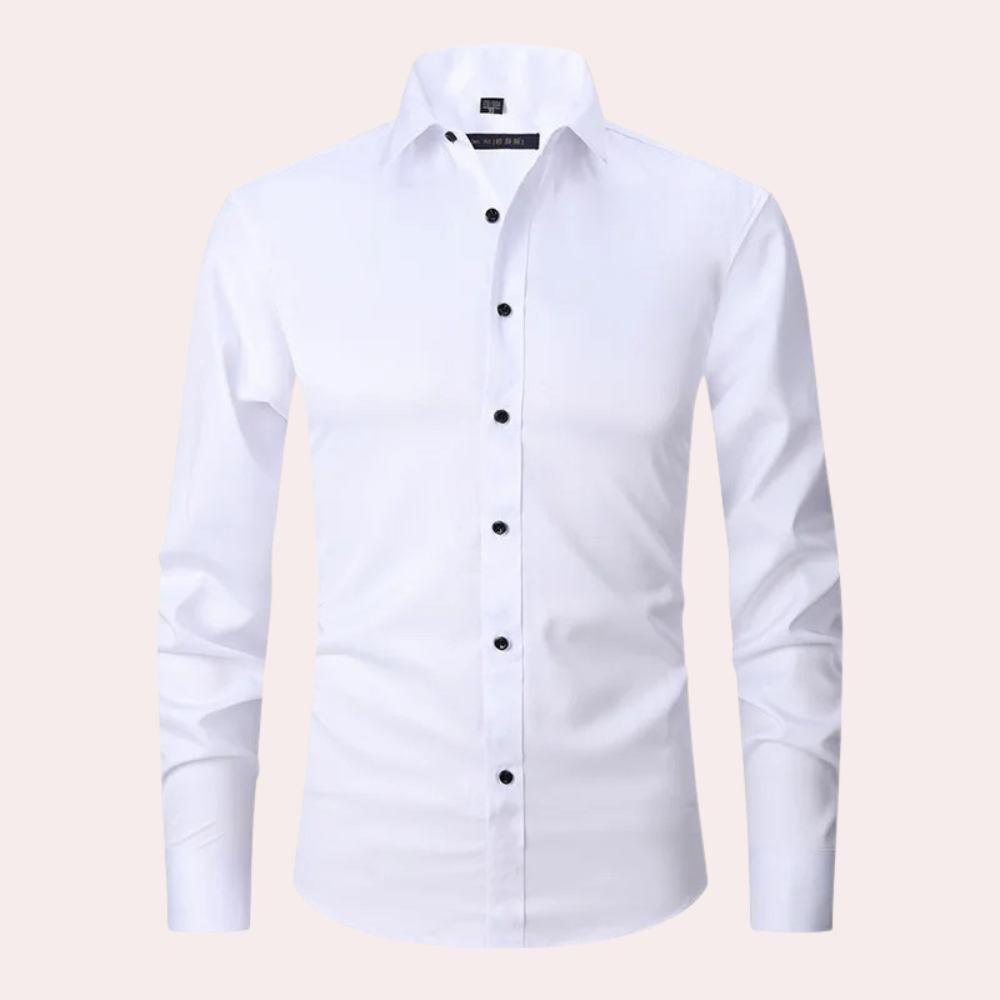 Wearclo | Men's Stretch Dress Shirt - Wrinkle-Resistant