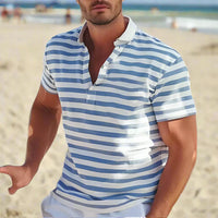 Striped Everyday Casual Polo Shirt
