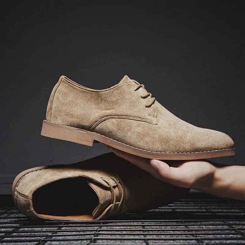 Wearclo | Men's Suede Derby Shoes