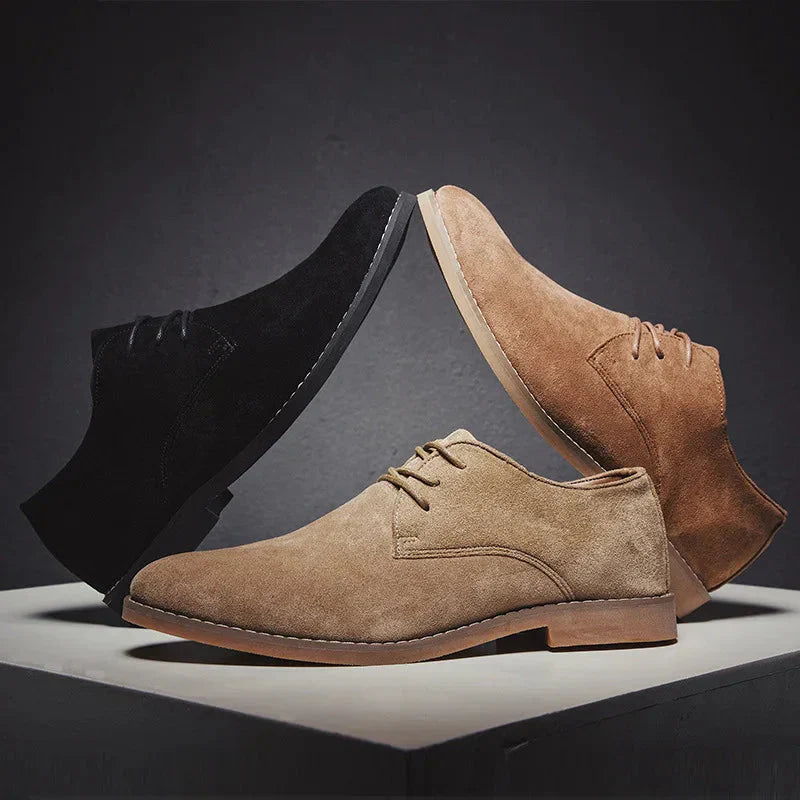 Wearclo | Men's Suede Derby Shoes