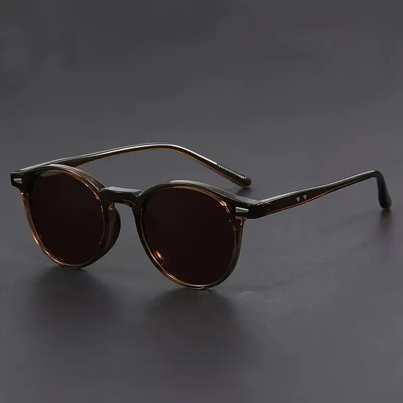 Wearclo | Men's Sunglasses RetroView – Round Tortoiseshell Glasses with Lightweight Frame