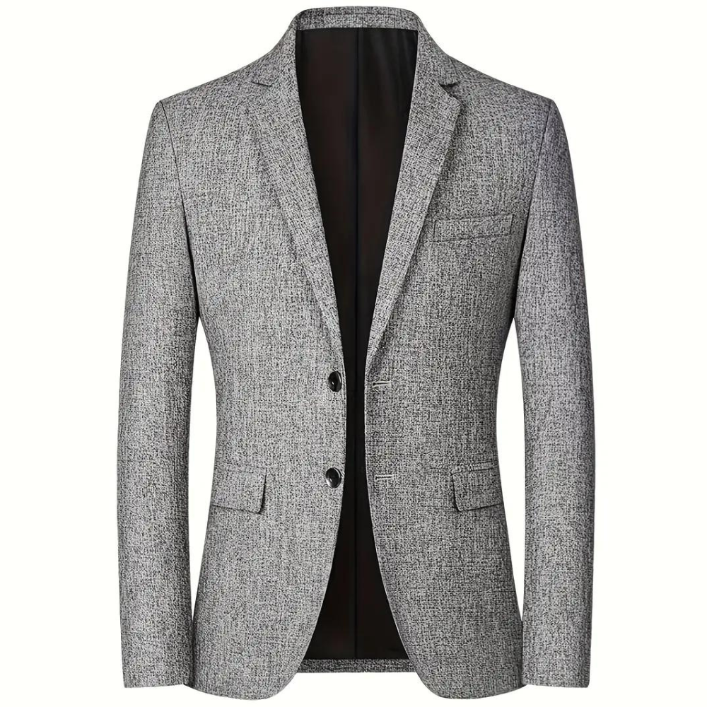 Wearclo | Men's Textured Single-Breasted Blazer