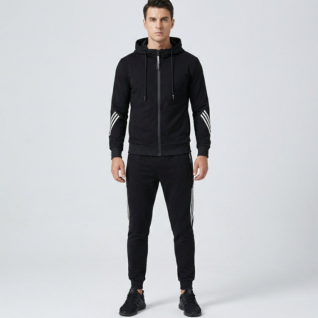 Wearclo | Men's Tracksuit with Side Stripe Design