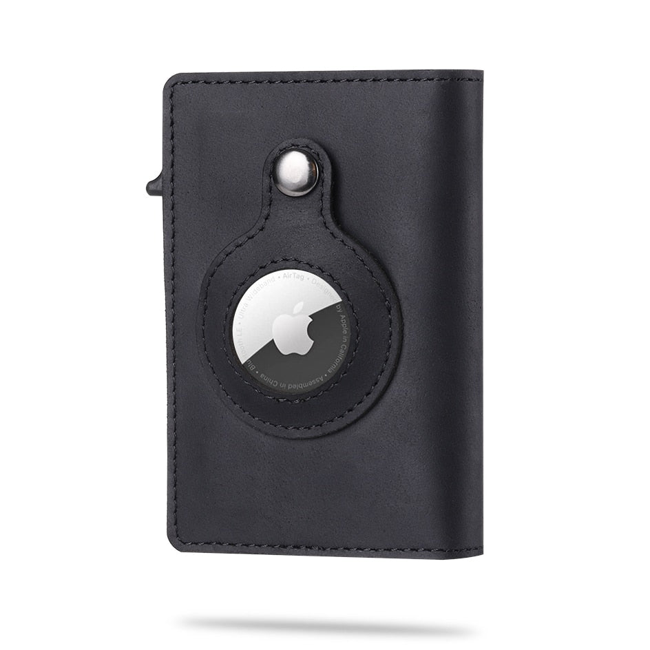 Wearclo | Men's Wallet with Airtag Holder and Carbon Pattern
