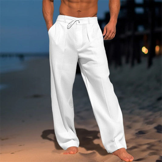 Wearclo | Men's Wide Leg Drawstring Trousers