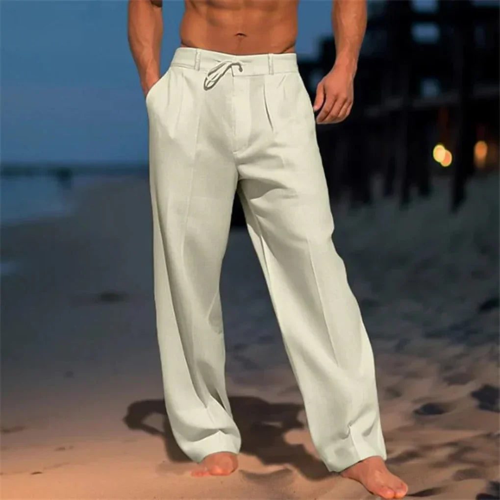 Wearclo | Men's Wide Leg Pleated Trousers