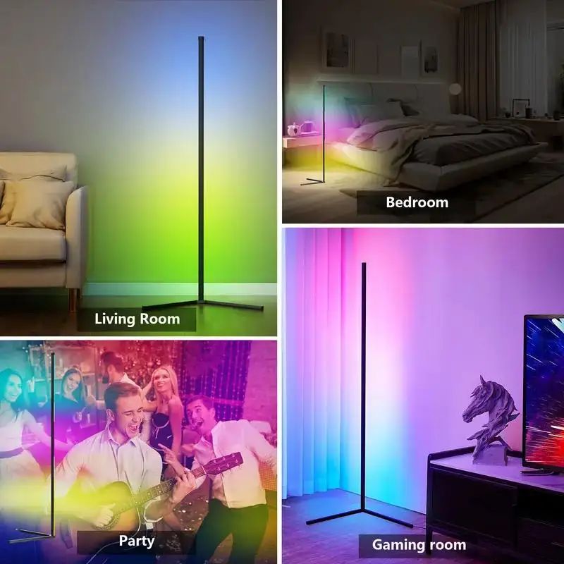 Wearclo | Modern Corner Floor Lamp - App Controlled RGB Lighting