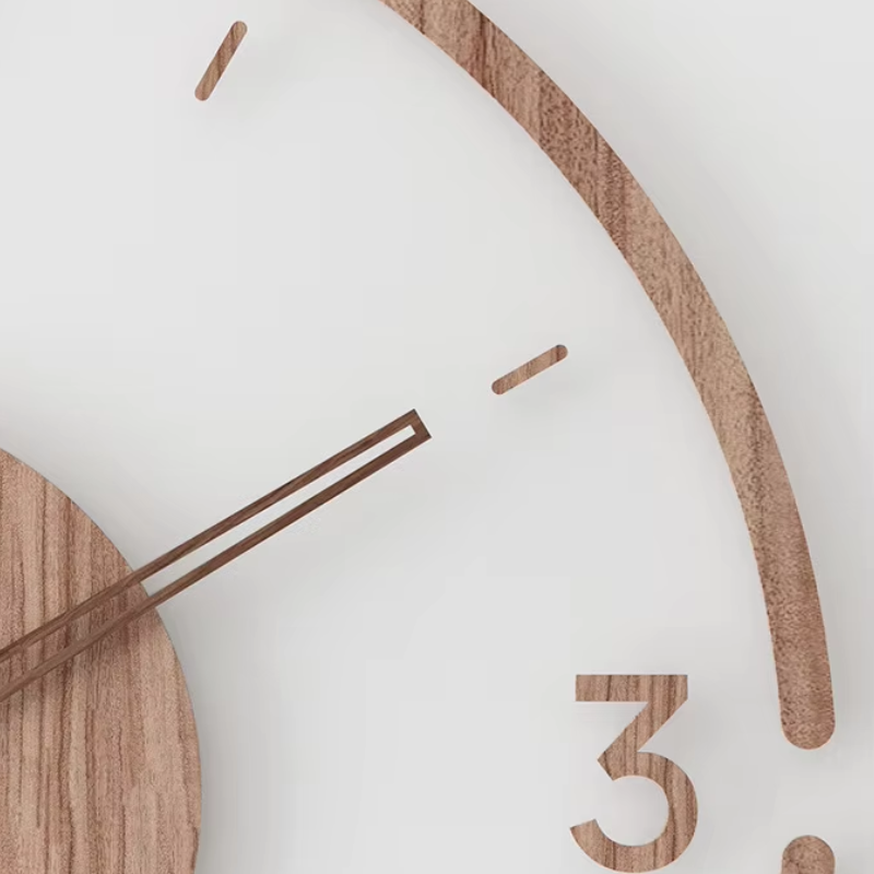 Wearclo | Modern Wall Clock in Wood – Minimalist and Elegant Design for the Living Room