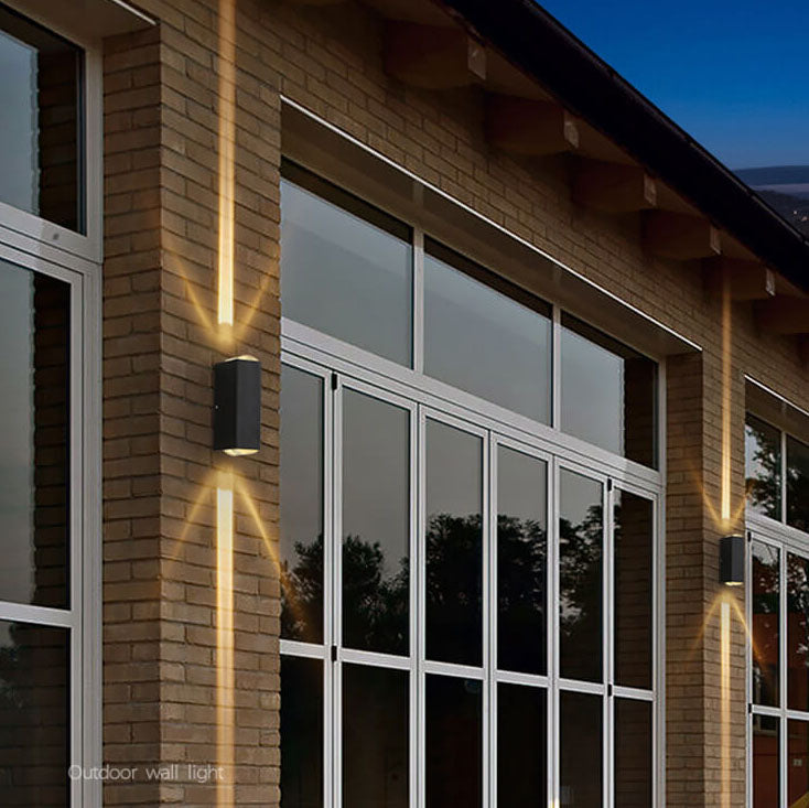 Wearclo | Modern Waterproof LED Outdoor Wall Light | Rectangular Up/Down Aluminum Fixture