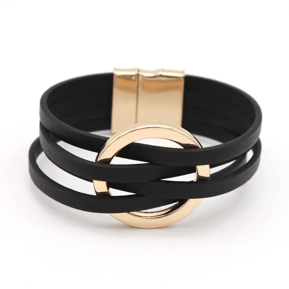 Wearclo | Multi-Layer O-Leather Wrap Bracelet