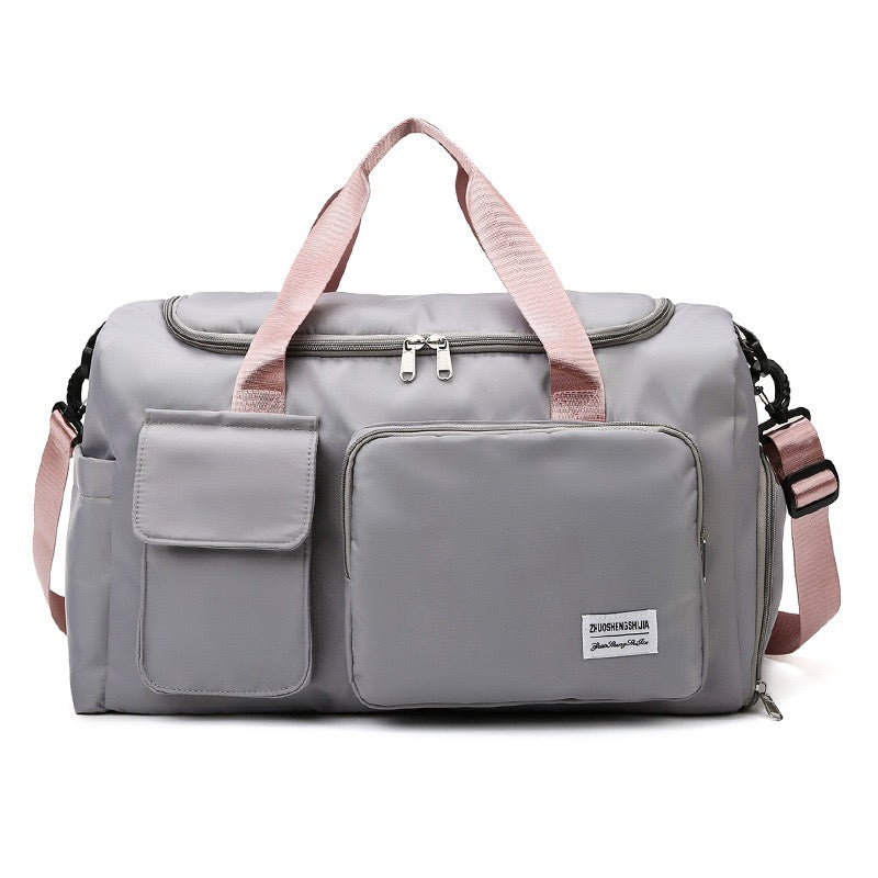 Wearclo | Multi-Pocket Travel Bag, Sports and Gym Duffle with Separate Shoe Compartment