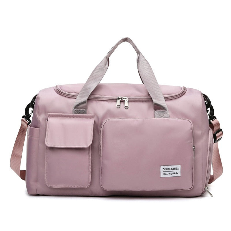 Wearclo | Multi-Pocket Travel Bag, Sports and Gym Duffle with Separate Shoe Compartment