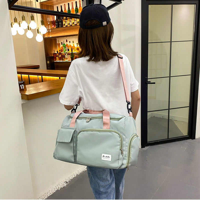 Wearclo | Multi-Pocket Travel Bag, Sports and Gym Duffle with Separate Shoe Compartment