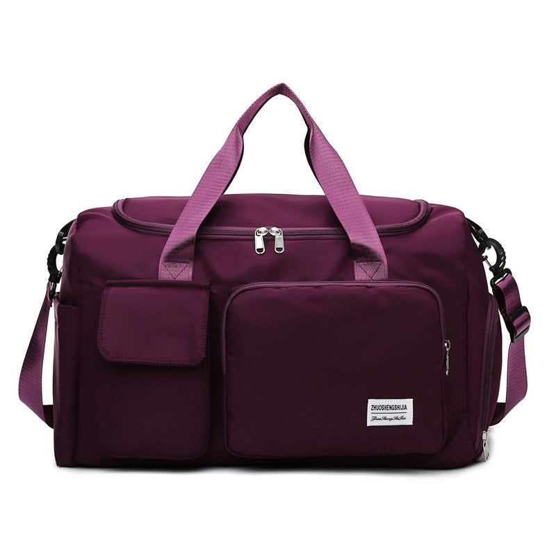 Wearclo | Multi-Pocket Travel Bag, Sports and Gym Duffle with Separate Shoe Compartment