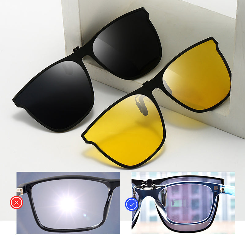 Wearclo | New polarized clip-on folding sunglasses