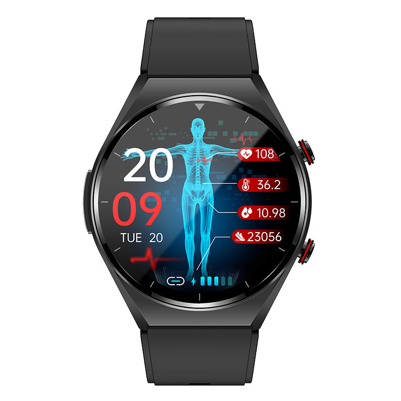 Wearclo | One-Click Blood Sugar|Blood Glucose Blood Pressure ECG|ECG HRV Heart Rate Monitor Health Smart Watch
