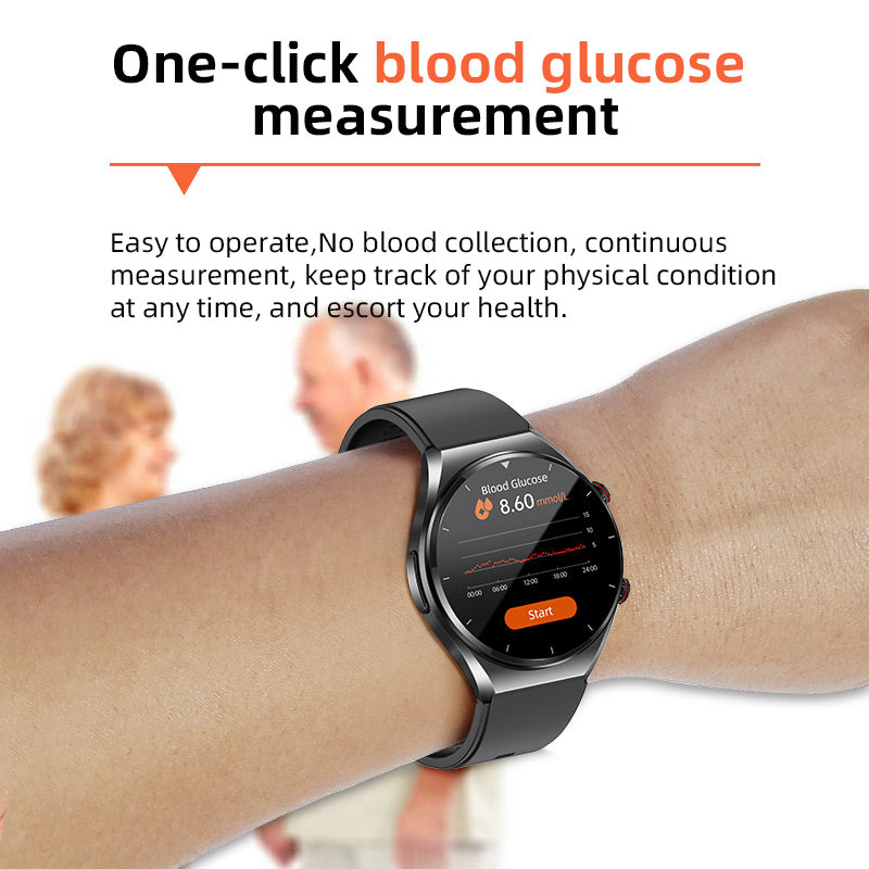 Wearclo | One-Click Blood Sugar|Blood Glucose Blood Pressure ECG|ECG HRV Heart Rate Monitor Health Smart Watch