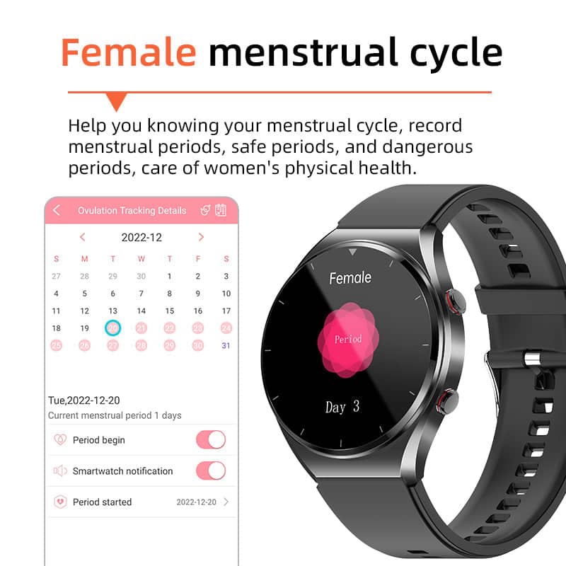 Wearclo | One-Click Blood Sugar Blood Pressure Ekg/Ekg Hrv Heart Monitoring Suga Pro Health Smartwatch