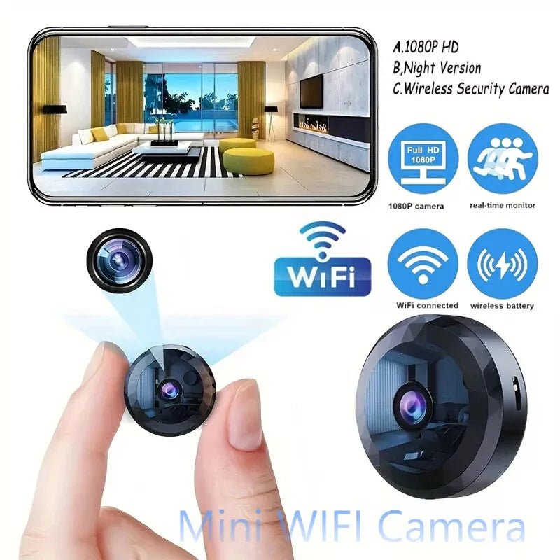 Wearclo | OPTIGUARD – Magnetic Mini WiFi Camera 1080P HD with Night Vision & Motion Detection