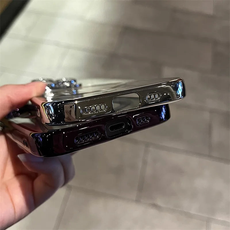 Wearclo | Plating Clear Soft Magnetic Case for iPhone