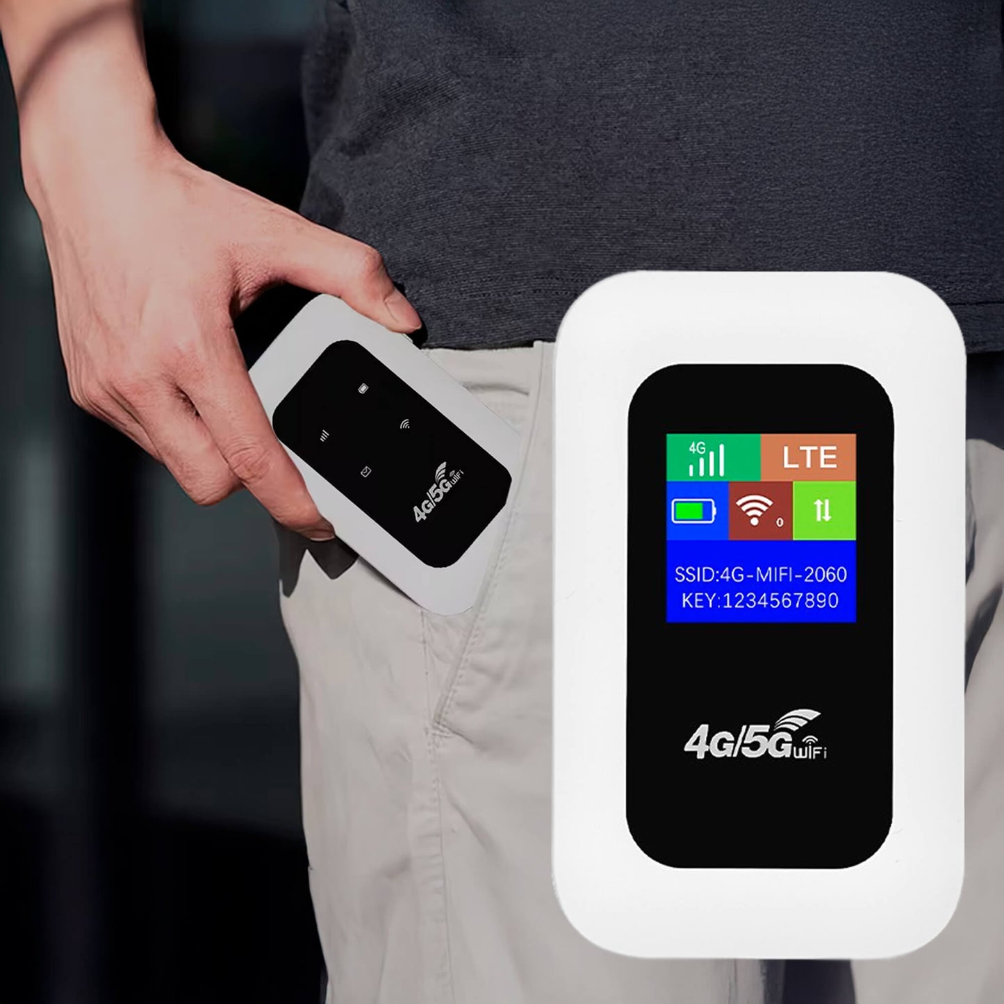 Wearclo | Portable 5G Wi-Fi Router | Secure, High-Speed Connection for Travel and Home Use