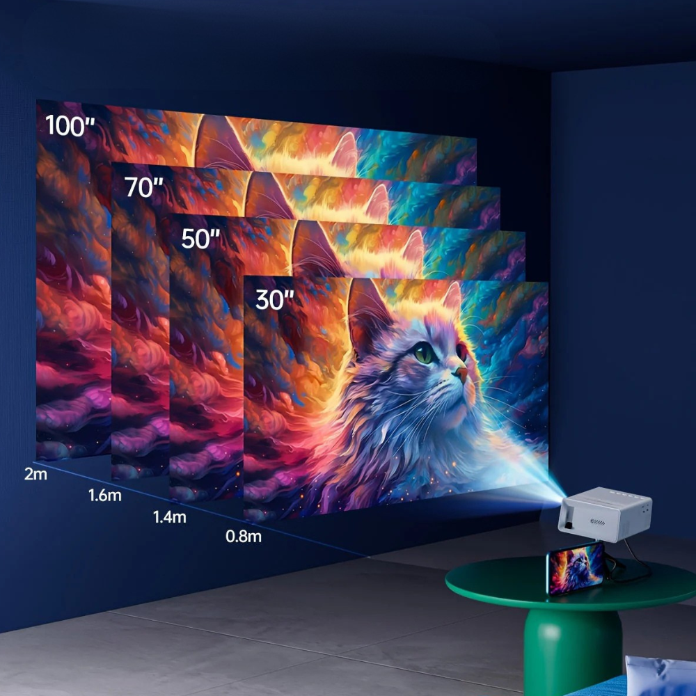 Wearclo | Portable Mini HD LED Projector Home Theater Outdoor 3000 Lumen