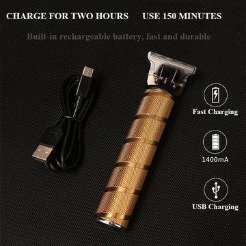 Wearclo | Professional Hair Clippers for Men Gold Set | Gold Cordless Clippers