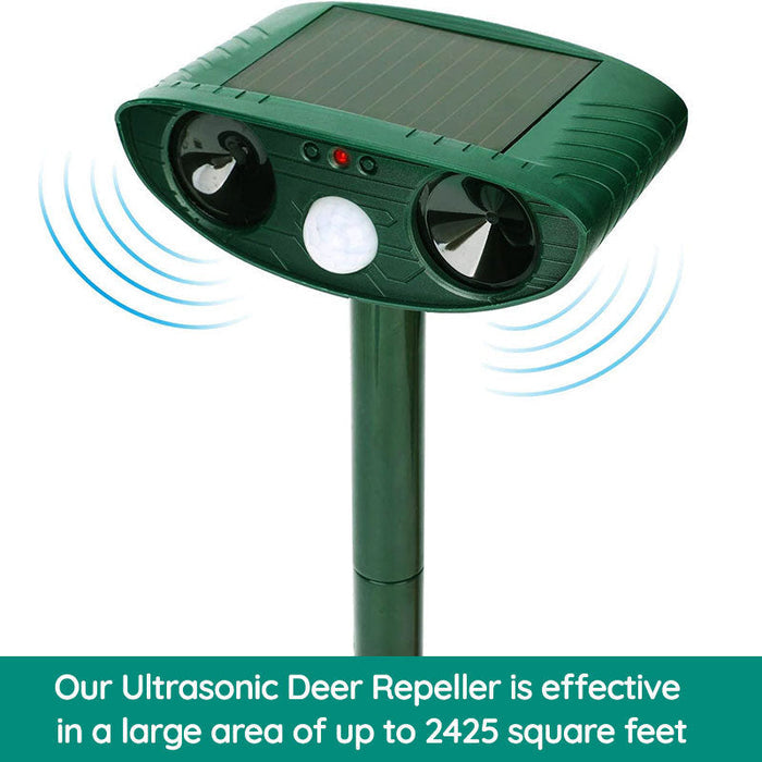 Wearclo | Raccoon Outdoor Ultrasonic Repeller - Solar-Powered Ultrasonic Animal and Pest Deterrent - Get Rid of Raccoons Within 48 Hours