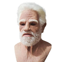 Wearclo | Elderly Man Character Costume Mask | Halloween Cosplay Prop