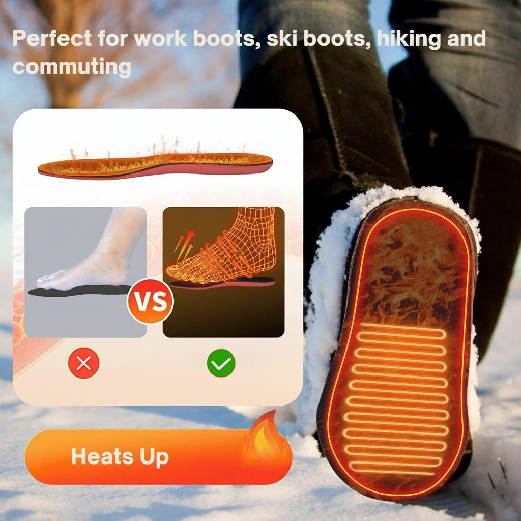 Wearclo | Rechargeable Heated Insoles UK – Best Thermal Shoe Inserts for Boots, Work Boots & Everyday Winter Comfort