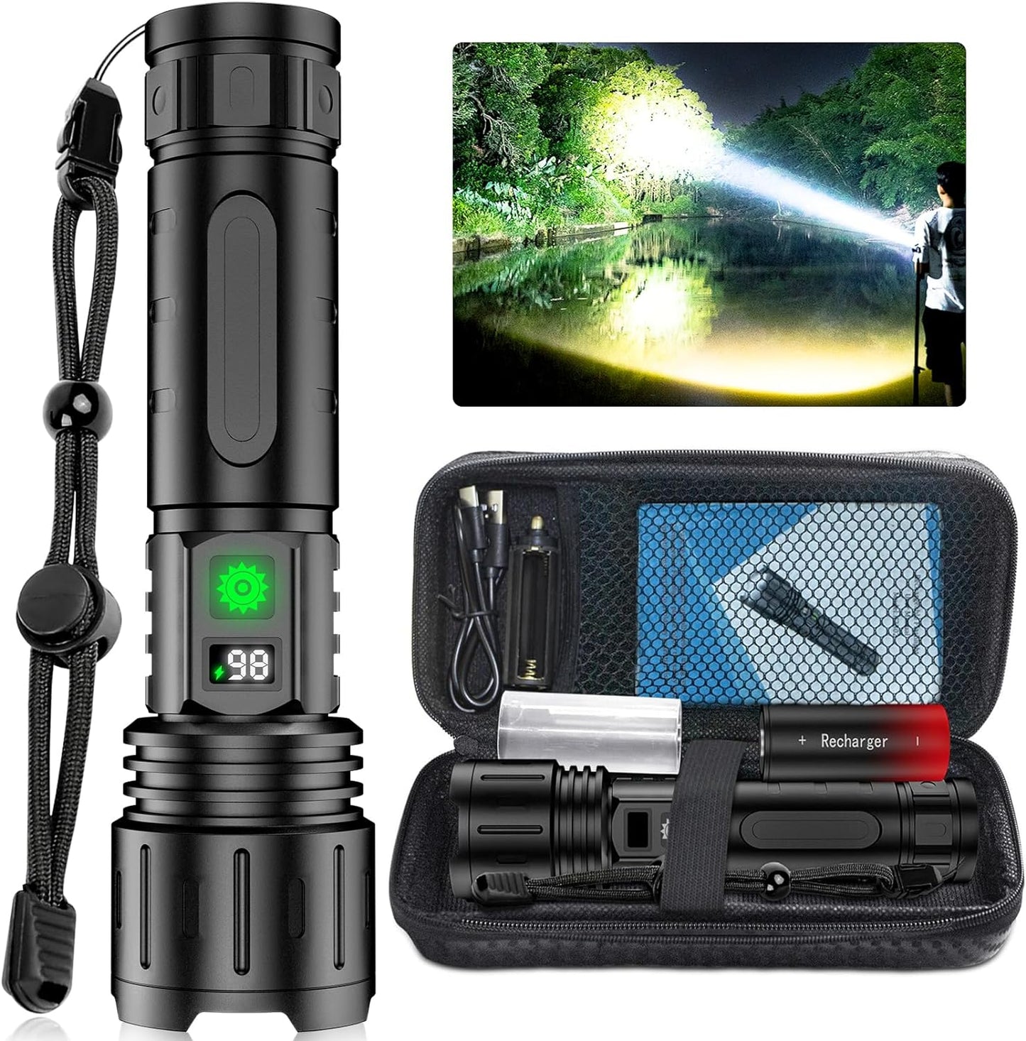 Wearclo | Rechargeable LED Flashlight with Zoom