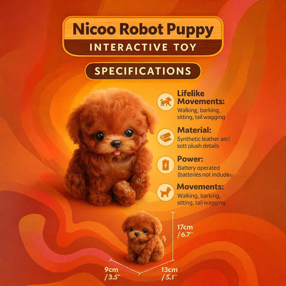 Wearclo | Robot Puppy Toy Dogs Realistic Best Plush Pet for Kids