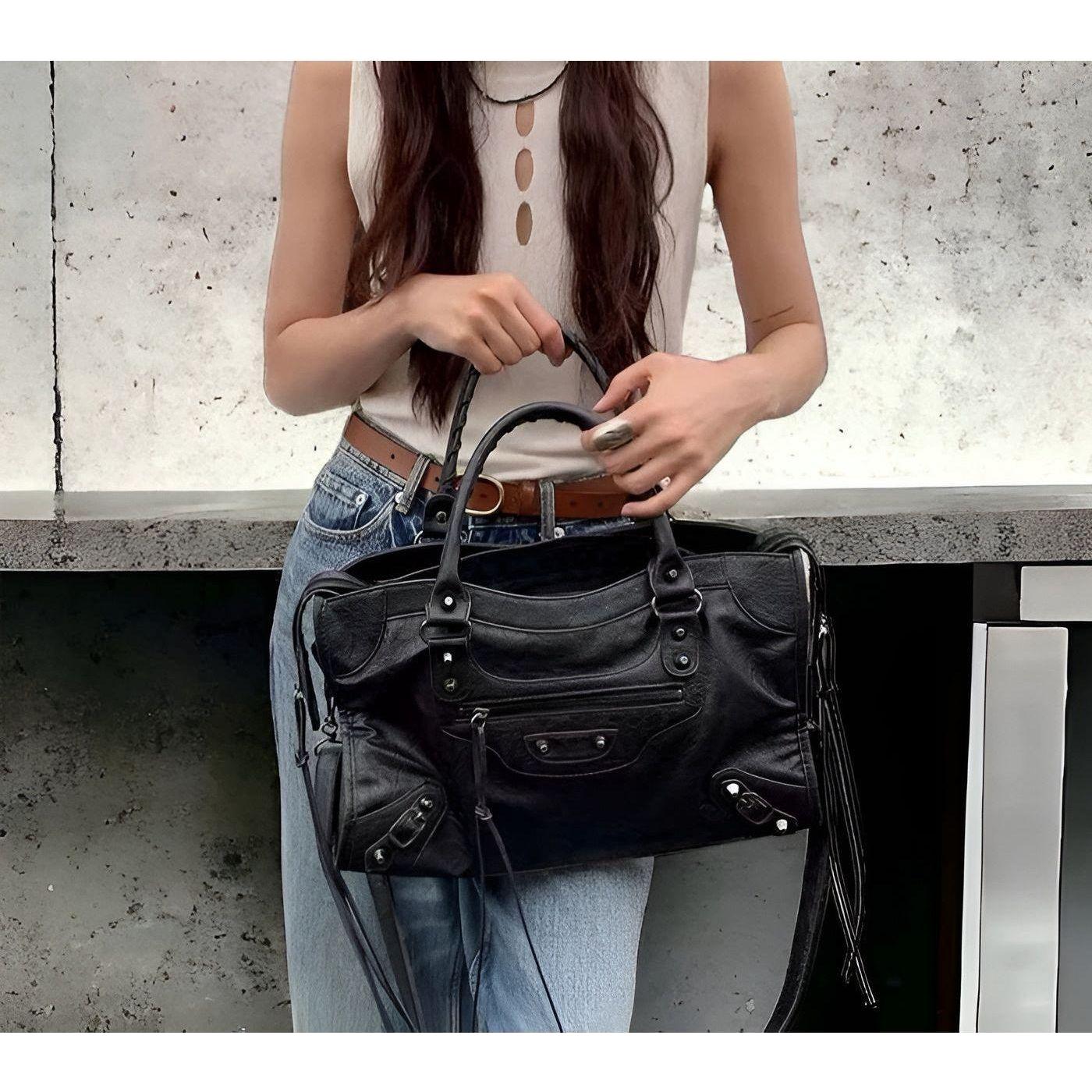 Wearclo | Salome Bag | Spacious Handbag in PU Leather | Black